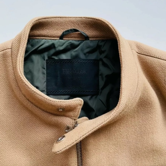 NEW PRADA Motorcycle Leather wool jacket small - Picture 9 of 11